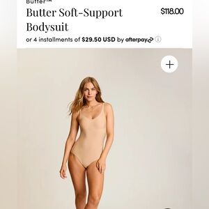 Commando Butter Soft-Support Bodysuit in Tan